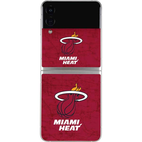 NBA Miami Heat Red Primary Logo Galaxy Z Flip4 5G Skin
